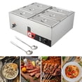 thumbnail image 1 of Garvee 38QT Electric Commercial Food Warmer, 6-Pan Steam Table 6.3 QT/Pan Stainless Steel with Temperature Control & Lid for Parties, Catering, Restaurants, 1 of 8