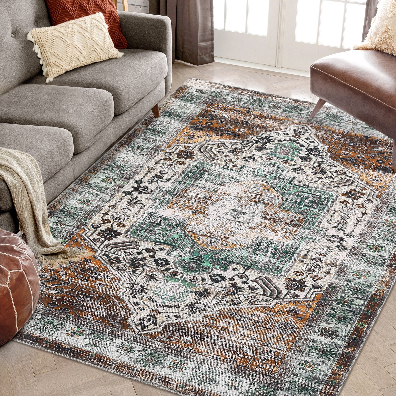 Garvee 4' x 6' Area Rug for Living Room Bedroom Persian Vintage Rug ...