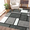 thumbnail image 1 of Garvee 4' x 6' Area Rug Modern Geometric Boxes Area Rug Low Pile Soft Foldable Print Rug, Gray, 1 of 6