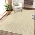 thumbnail image 1 of Garvee 4'x6' Area Rug Living Room Rug Bedroom Rug Plaid Rug Soft Faux Wool Geometric Rug Farmhouse Carpet Anti-Slip Low Pile Floor Cover, Yellow, 1 of 6