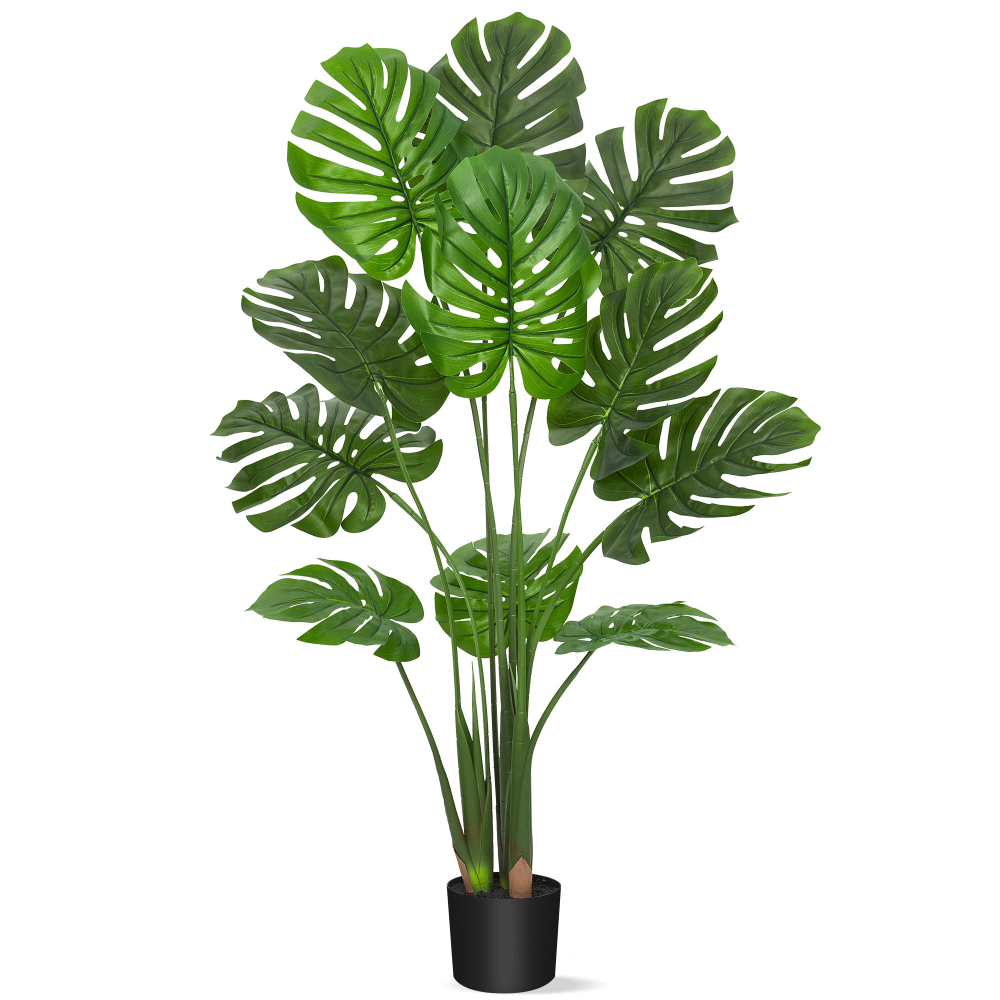 D&W Silks Agave Plant in Round Tin Planter