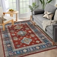 thumbnail image 1 of Garvee 5'x7' Area Rug Large Washable Rug Vintage Floral Distressed Rug Non-Slip Stain Resistant Indoor Floor Carpet for Living Room Bedroom, Red, 1 of 6