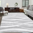 thumbnail image 1 of Garvee 5'x7' Washable Modern Wave Area Rug Soft Print Rug Low Pile Non-Shedding Carpet for Dorm Playroom, Light Gray, 1 of 6