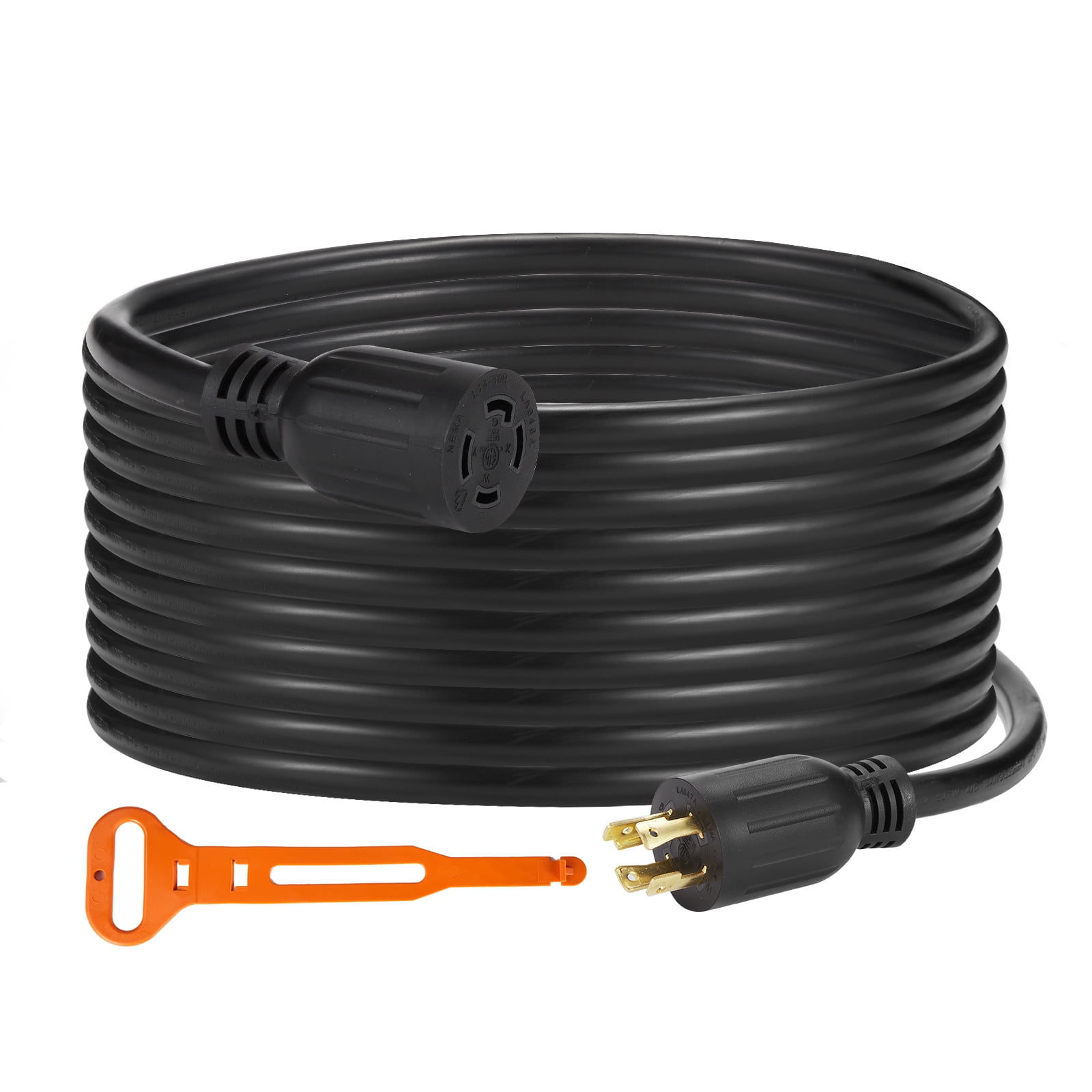 Garvee 50FT 30Amp Generator Extension Cord with Twist Lock Connector ...