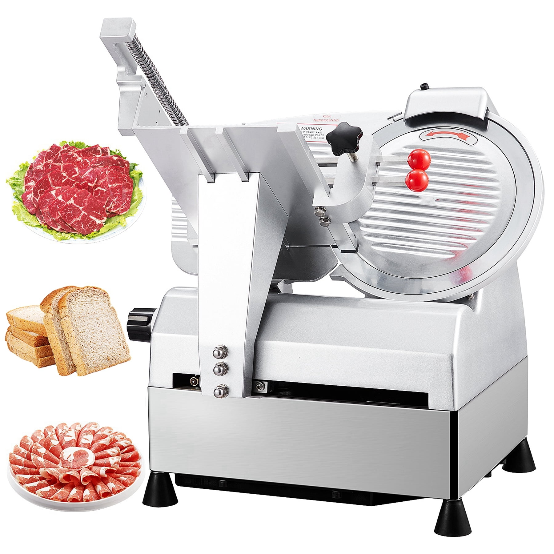 10" Stainless Steel Commercial Meat Slicer with Blade Guard