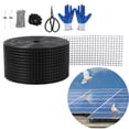 thumbnail image 1 of Garvee 6 inch x50ft Solar Panel Bird Guard,Critter Guard Roll Kit w/ 50Pcs Stainless Steel Fasteners,Glove,Scissors,Black, 1 of 7