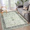 thumbnail image 1 of Garvee 6'x9' Vintage Boho Tribal Area Rug Non-Shedding Non-Slip Throw Carpet Persian Floral Print Rug Soft Foldable Rug, Gray Beige, 1 of 6