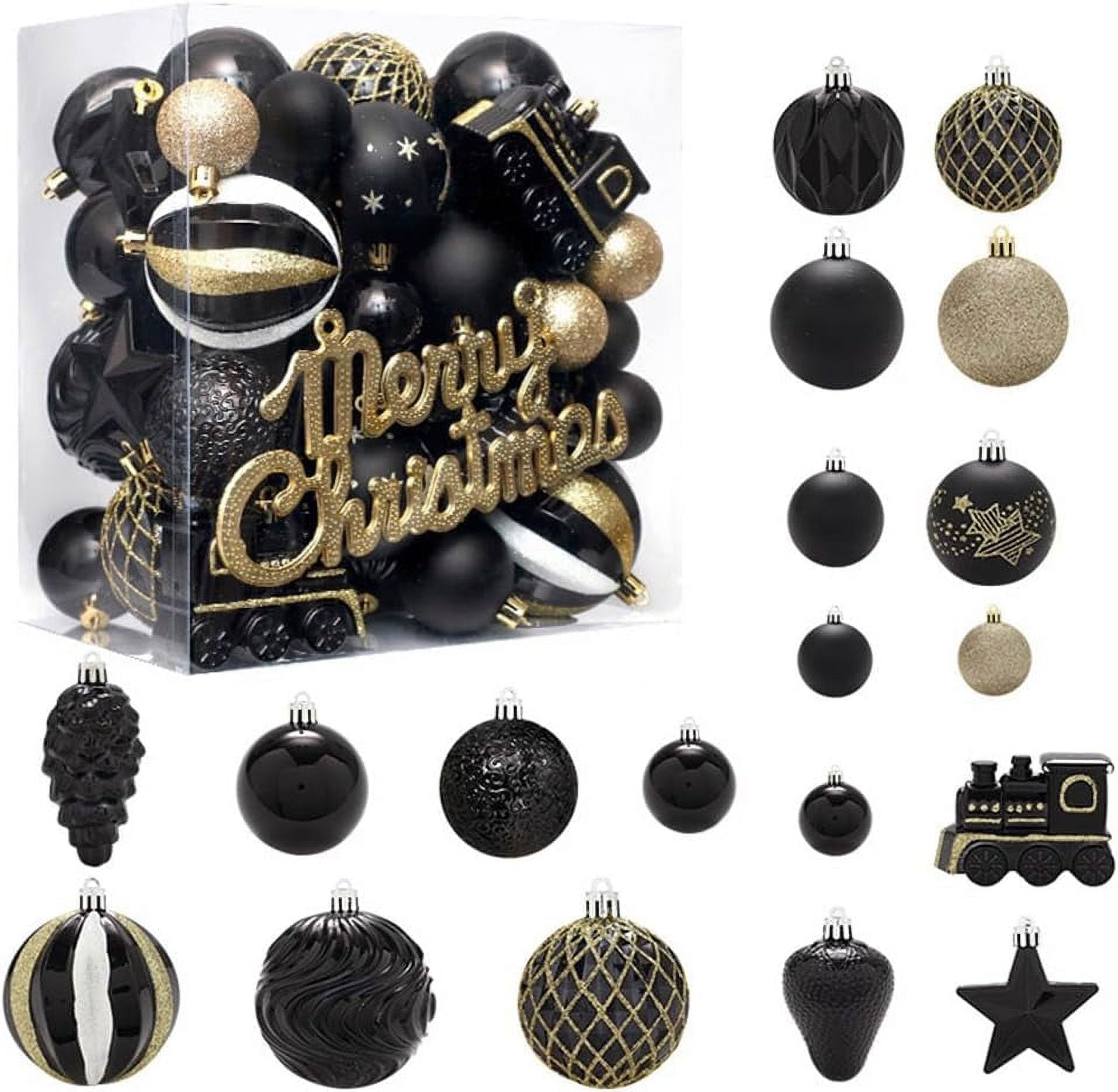 WhizMax 65 Pcs Christmas Ball Ornaments Set, Christmas Ball