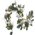 WhizMax 6ft Lighted Christmas Garland, Battery Operated Christmas