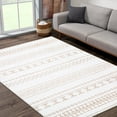 thumbnail image 1 of Garvee 6x9 Area Rug Boho Geometric Moroccan Rug Bohemian Soft Low Pile Floor Cover for Dining Room Kitchen Laundry, Light Brown, 1 of 6