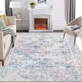 thumbnail image 1 of Garvee 8'x10' Boho Area Rug Washable Rugs for Living Room Vintage Distressed Accent Rug Non Slip Low-Pile Rug Soft Foldable Rug, Multi, 1 of 6
