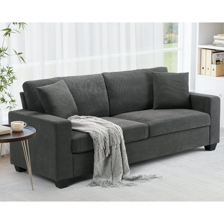 GAOMON Couch for Living Room 83 Inch Comfy Sofa Couch 3 Seater Couch Modern Sofa with Deep Seat for Bedroom Apartment Home Office Corduroy