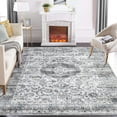 thumbnail image 1 of Garvee 8x10 Area Rug Vintage Washable Area Rugs Non-Slip Boho Floral Print Rug Persian Distressed Soft Low-Pile Carpet for Dining Room Playroom, Gray, 1 of 6