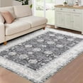 thumbnail image 1 of Garvee 9' x 12' Area Rug Large Vintage Distressed Floral Area Rugs for Living Room Washable Persian Non-Slip Stain Resistant Accent Rug Carpet, Black/Grey, 1 of 6
