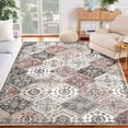 thumbnail image 1 of Garvee 9' x 12' Large Area Rug Moroccan Trellis Floral Print Rug Persian Machine Washable Rug Boho Stain Resistant Non-Slip Floor Cover, Pink, 1 of 6