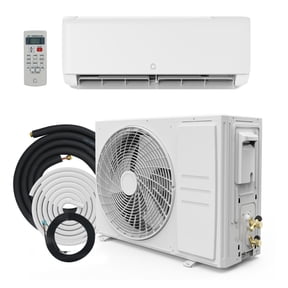 EuKer 9000 BTU Mini Split Air Conditioner and Heat for up to 450 Sq.ft., 18.5 SEER2, Wi-Fi Capable, 230V, White