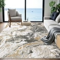thumbnail image 1 of Garvee Abstract Area Rug, Modern Marble Rug 6'x9' Boho Living Room Rug Washable for Bedroom Dinning Room Non Slip Indoor Floor Carpet, Grey, 1 of 6