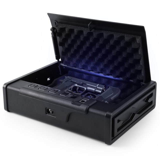 WhizMax Biometric Gun Safes, Quick Access Gun Lock Box with Fingerprint
