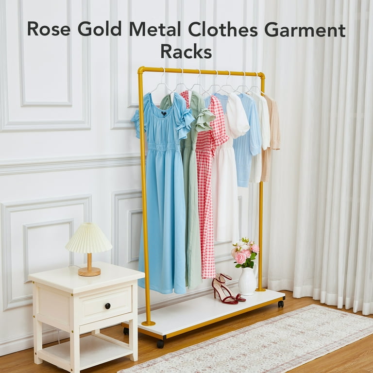 WhizMax Children S Clothes Rack Children S Clothing Rack Dress Up Wardrobe Rolling Tube Open Hanger Industrial Wood Metal Clothes Storage Rack Without Storage Platform Walmart