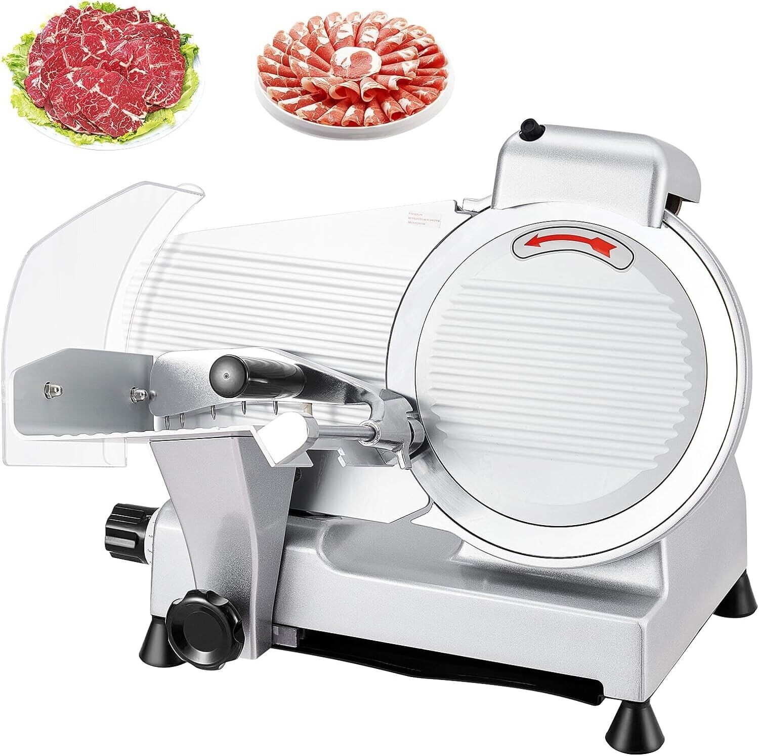 Silver 10" Electric Meat Slicer with Alloy Steel Blade