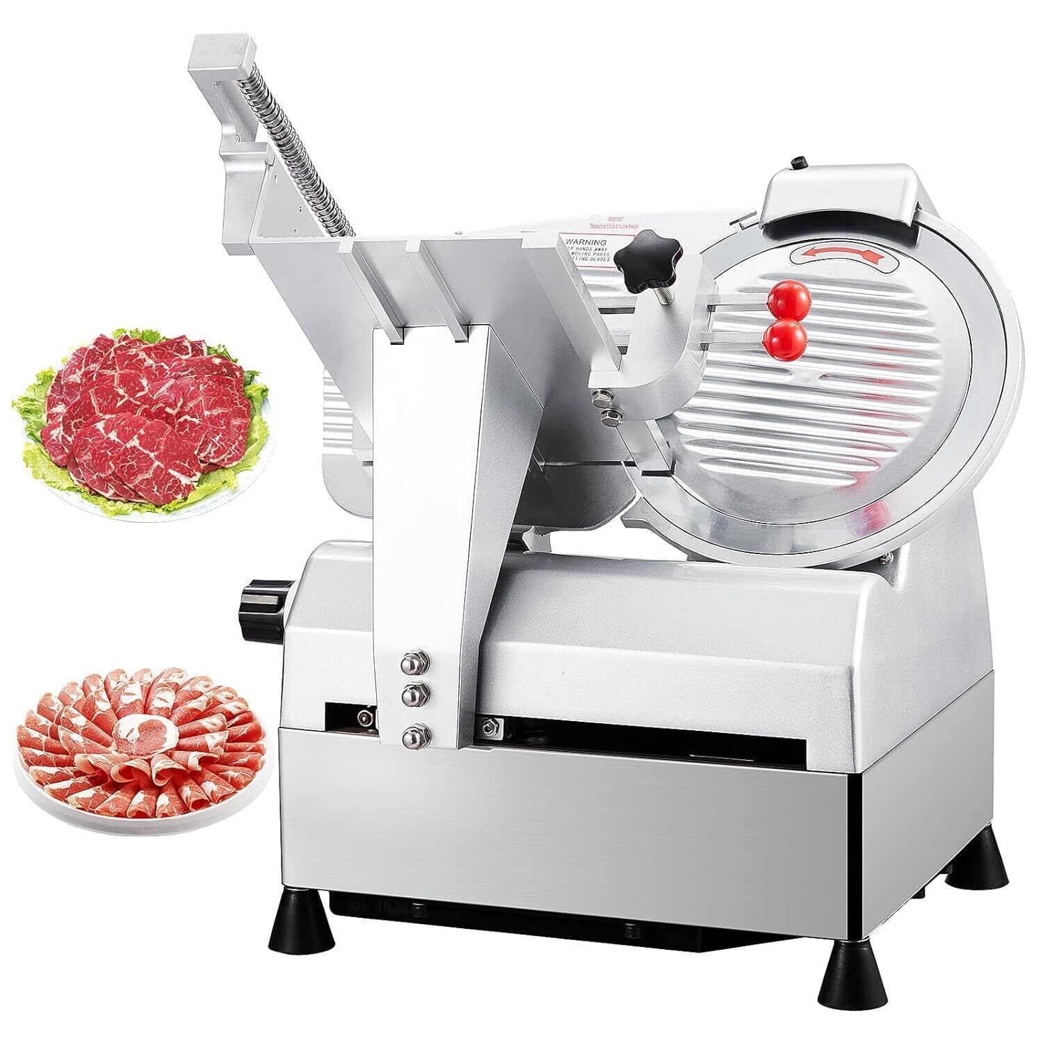 10" Stainless Steel Commercial Meat Slicer with Blade Guard