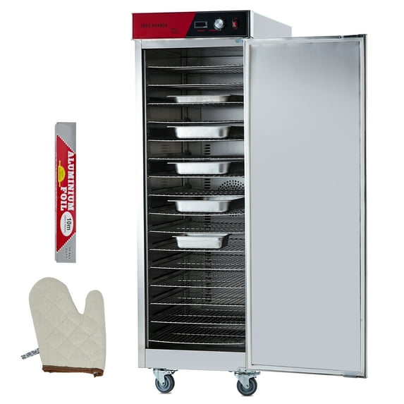 Garvee Commercial Food Warmer with Water Tray&Gloves,23"L x 35"W x 71"H,Perfect for Countertop Pizza,Patty,Pastry,110V