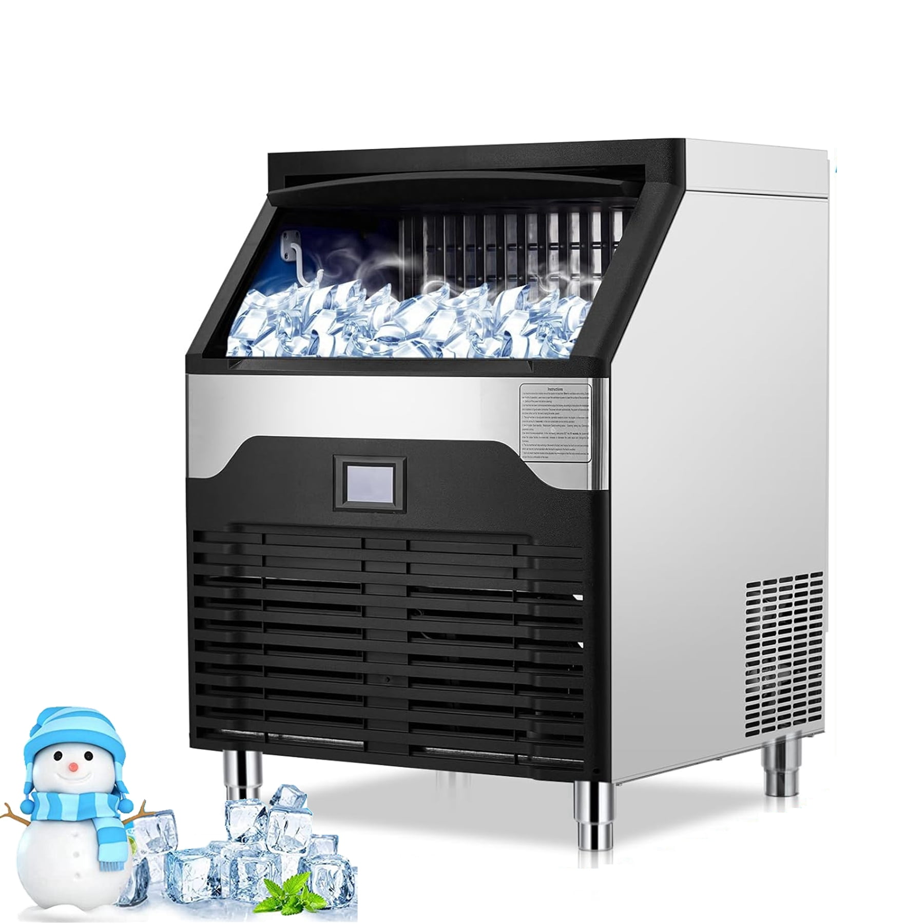 Garvee Commercial Ice Machine 160Lbs/24H, 700W Automatic Crescent Ice ...