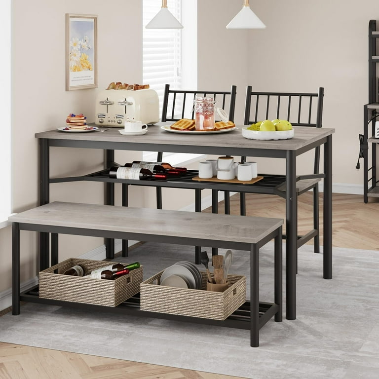 Dining room set with storage bench discount