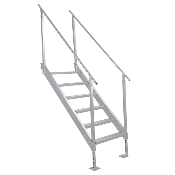 Garvee Dock Ladder 6 Steps,500LBS Removable Boat Ladder with Upgraded Widen Nonslip Pedals for Lake/Pool/Boarding/RV,Sliver