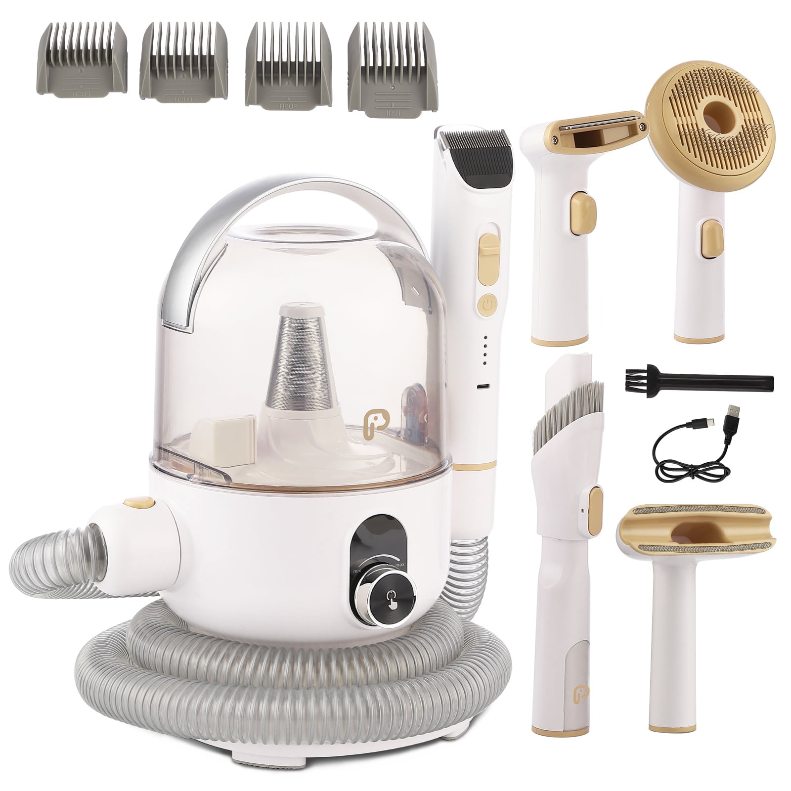 View of Garvee Dog Grooming Vacuum Kit, 11Kpa Suction Power 2L Large Capacity ...
