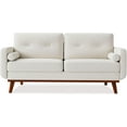 thumbnail image 1 of Garvee 65" Mid Century Modern Couch Sofa Loveseat, Comfy Love Seat Couches for Living Room, 2 Seater Linen Upholstered Deep Seat Couch for Bedroom Office Small Space, Beige Cream, 1 of 7