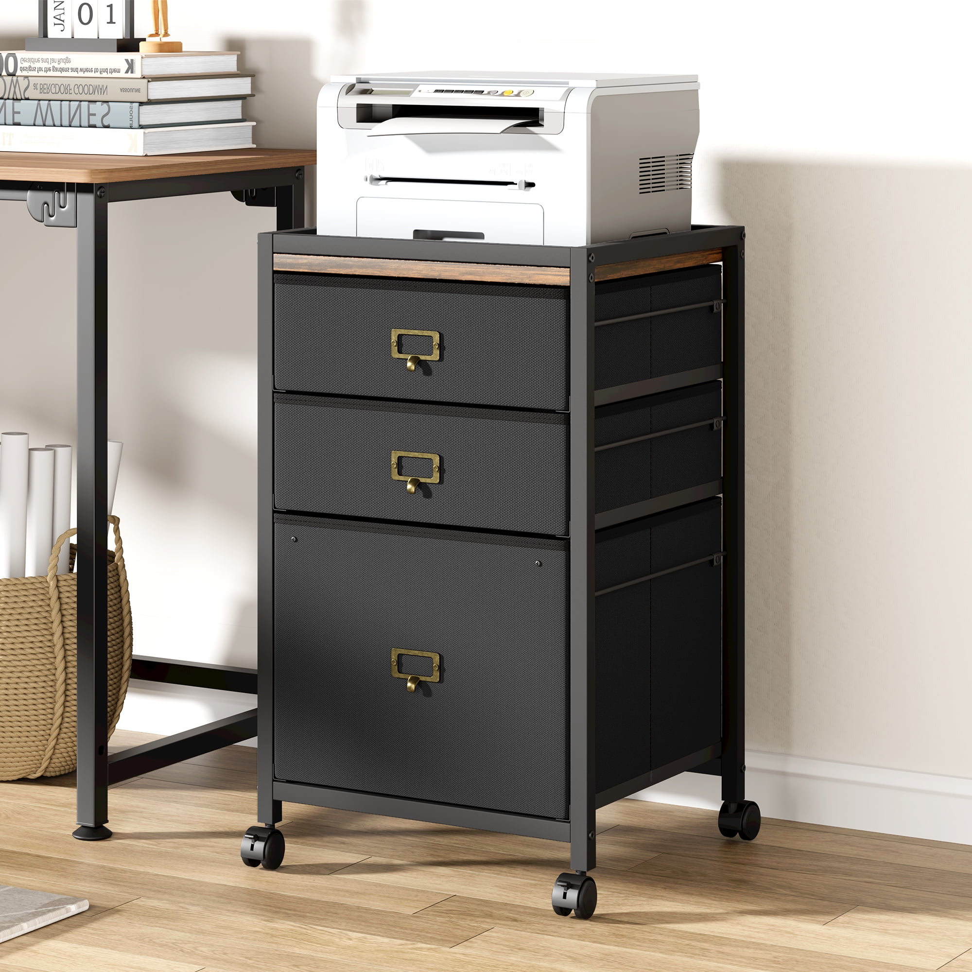 WhizMax File with 3 Drawer, Mobile Filing for Home
