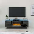 thumbnail image 1 of WhizMax Fireplace TV Stand for 65 inch TV, Entertainment Center with 23'' Fireplace and LED Lights, 750-1500W 5 Levels Temperature Setting and 9 Flame Color Setting TV Console for Living Room, 1 of 12