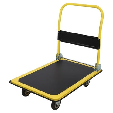 Garvee Foldable Platform Truck Cart with Hand & Wheels | 660 LBS Load Capacity | Heavy Duty Push Cart for Loading & Moving