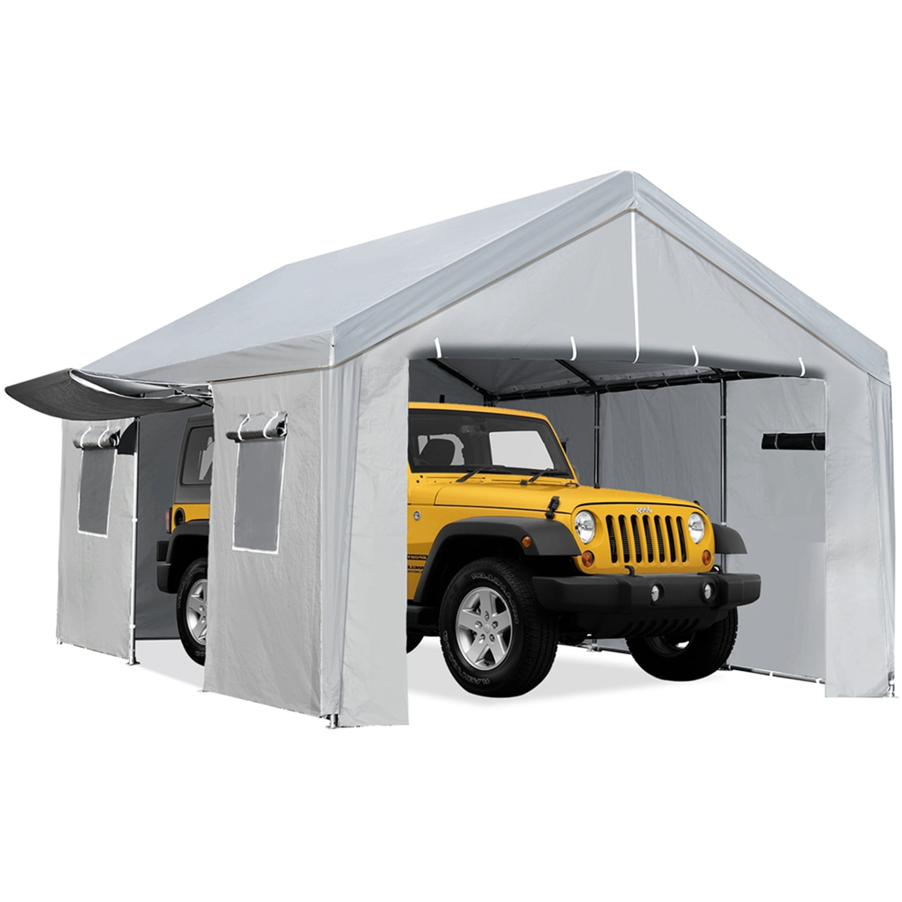 WhizMax Galvanized Steel Carport Canopy 13'x20', Outdoor Car Shelter Portable Garage with Window