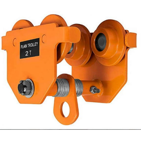 WhizMax Heavy-Duty Crane, Ordinary 2 Tons Pusher Rail Trolley Lift, Straight Bending I-Beam 2200lbs Capacity