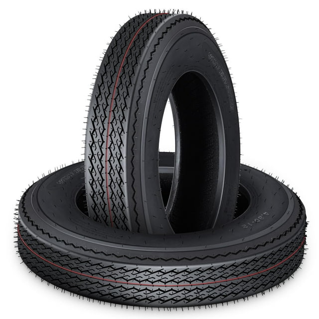 WhizMax Heavy Duty TRUE Highway Trailer Tires 4.8012 6 Ply Load Range G Speed Rating K, 2 Pcs