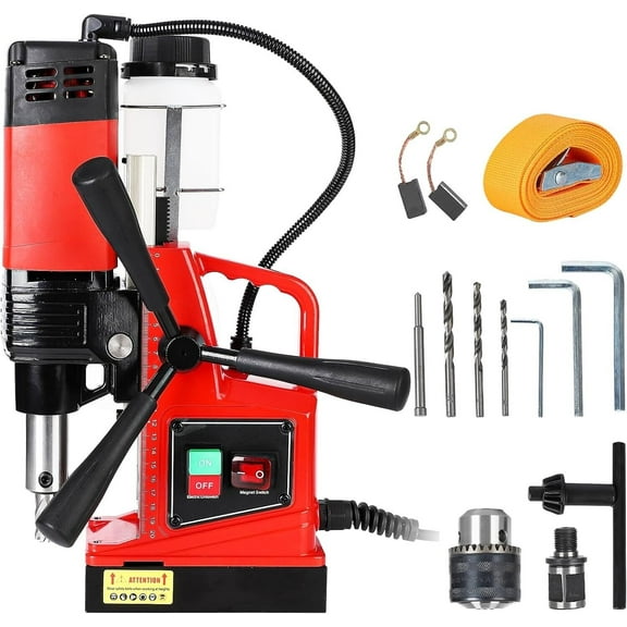 WhizMax Magnetic Drill Press 1300W 2922lbf/13000N 810 RPM Variable Speed Drilling Tool