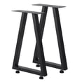 thumbnail image 1 of Garvee Metal Table Legs,14.8"x22",Heavy Duty Modern Table Legs with 4 Adjustable Foot Pads for Dining,Coffee,Writing,Garden Tables,Set of 2,Black, 1 of 8