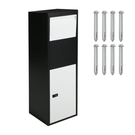 Garvee Package Delivery Boxes,14" x 11.2" x 41.5", Large Package Delivery Drop Box with Code Lock & Mounting Hardware,Waterproof,White