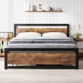 thumbnail image 1 of WhizMax Queen Size Bed Frame with Wooden Headboard, Queen Platform Industrial BedFrame No Box Spring Needed, Easy to Assemble 14 inch Queen Mattress Foundation - Queen, 1 of 7