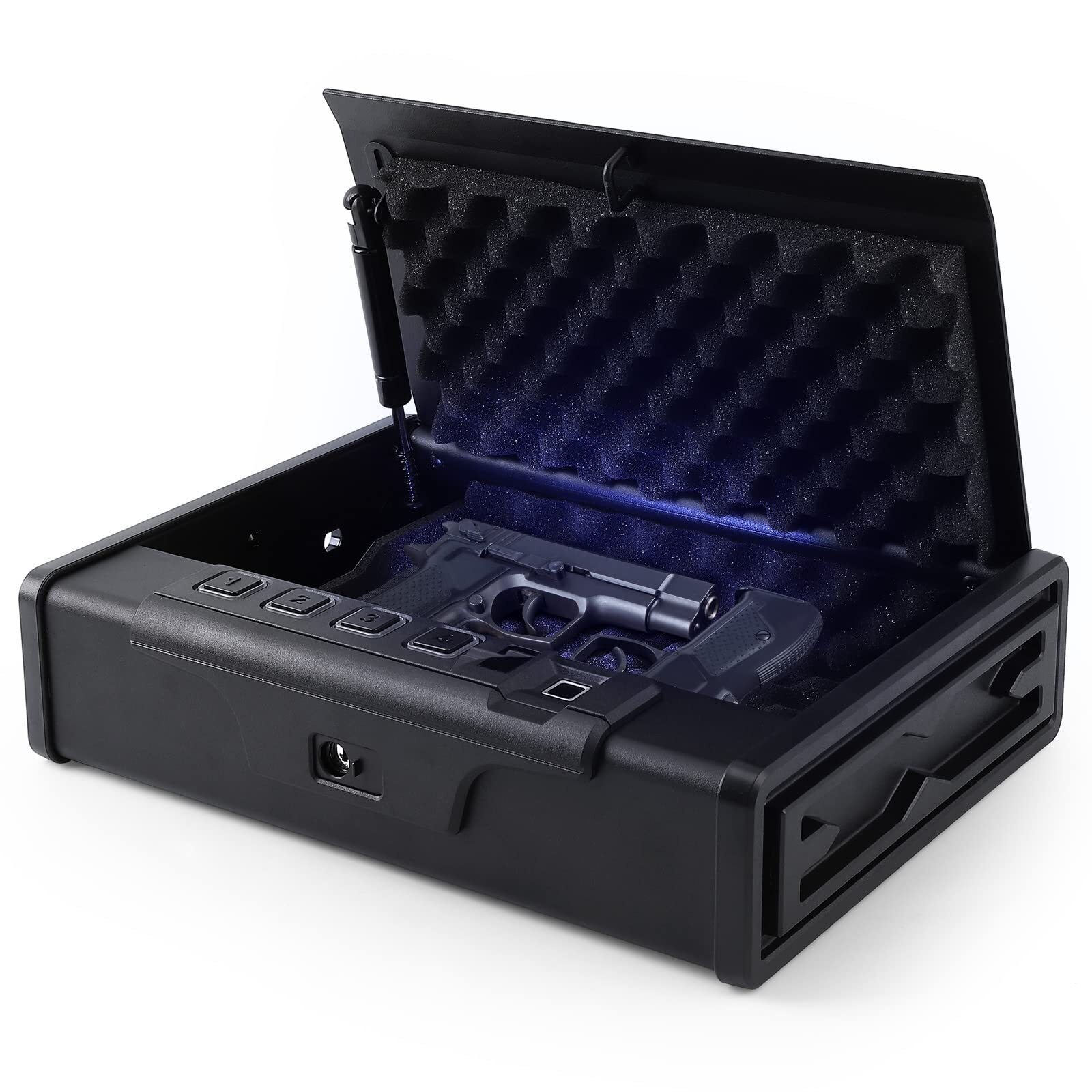 WhizMax Quick Access Gun Lock Box Gun Safes, with Fingerprint & Digital