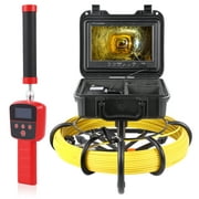 WhizMax Sewer Camera 300FT with 512Hz Locator, Self Leveling IP68 Waterproof Pipeline Inspection Camera with 9" LCD Monitor & DVR Function