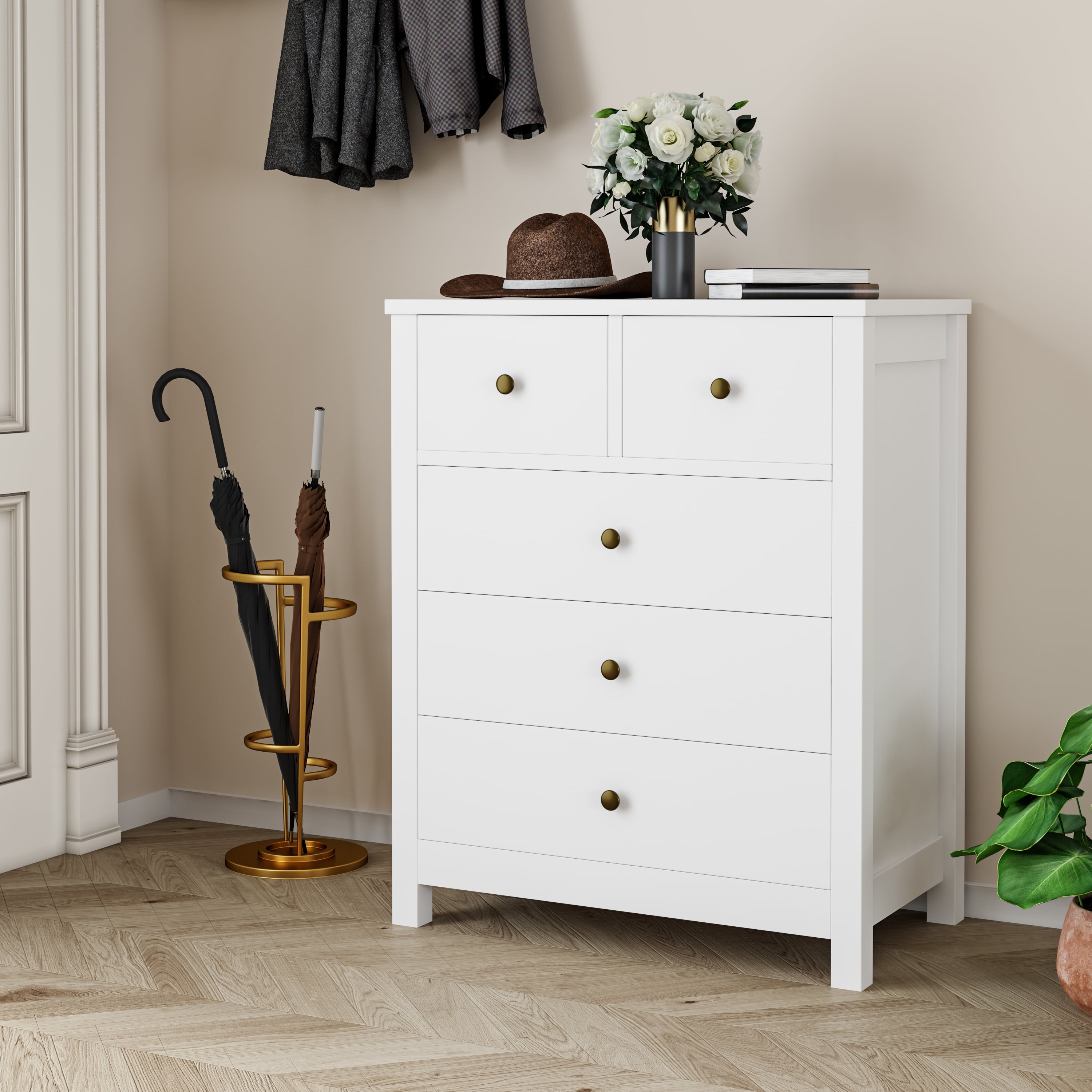 WhizMax 5-Drawer Chest: Sleek and Contemporary Furniture