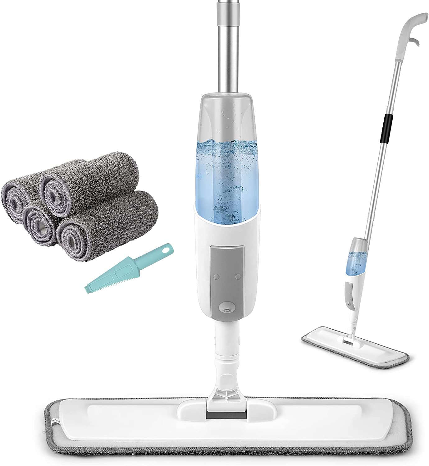 360° Rotating Microfiber Spray Mop With 3 Washable Pads - For Hardwood, Tile & Laminate Floors