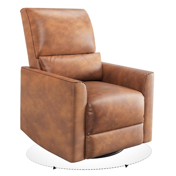 WhizWax Recliner and Swivel Glider Rocking Chair, brown