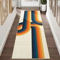 thumbnail image 1 of Garvee 2'x6' Hallway Runner Rug Washable Modern Geometric Rug Non-Slip Bedsides Rugs for Kitchen, Blue Orange, 1 of 8