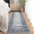 thumbnail image 1 of Garvee 2'x6' Washable Runner Rug Modern Bordered Rug Floral Rug Non Slip Bedroom Runner for Laundry Room Kitchen, Gray Green, 1 of 7