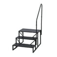 thumbnail image 1 of WhizMax Black, 27" x 16", Steel RV Steps, 3-Step Portable Design, Non-Slip Tape with Handrails, 1 of 6