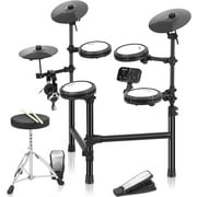 Whizmax 39.37" x 23.62" x 39.37" Electronic Drum Set,Electric Drum Set With 4 Quiet Mesh Drum Pads,150 Sounds,2 Switch Pedal,Drum Throne,Drumsticks,Headphones,Electric Drum Set for Beginner